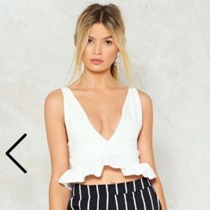 NWT Nasty Gal peplum tank